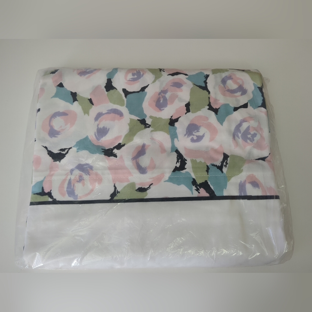 Vintage Meadowbrook Luxury Percale Irregular Twin Fitted Floral Garden 39 x 75